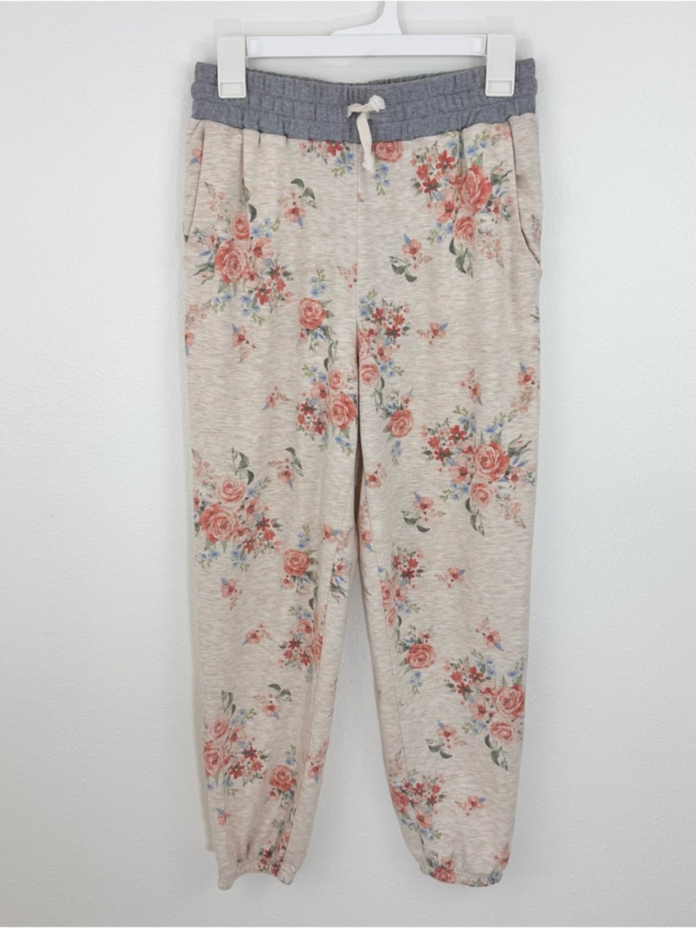 Hem & Thread Floral Joggers Small Cozy Girlhoodcore Coquette Girl